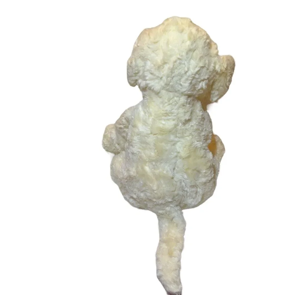 Kellytoy 12”‎ Ivory White Vintage 1970’s Plush Beanie Dog Stuffed Animal Toy